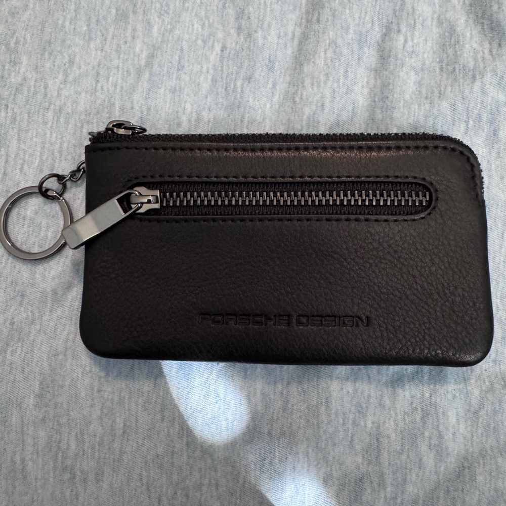 Porsche Design Black Leather Key Pouch - Picture 3 of 4